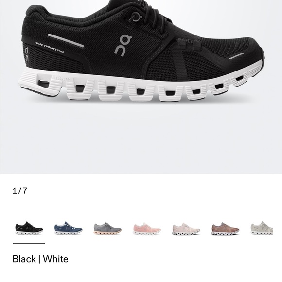 On Running Black and White Athletic Shoes - Picture 6 of 6